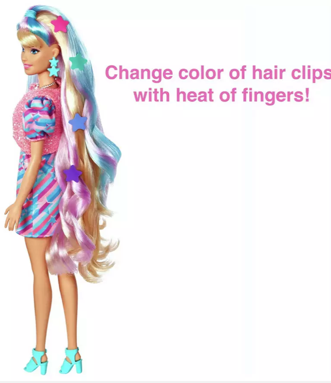 Star - Themed Barbie Totally Hair Doll with 15+ Color - Changing Accessories