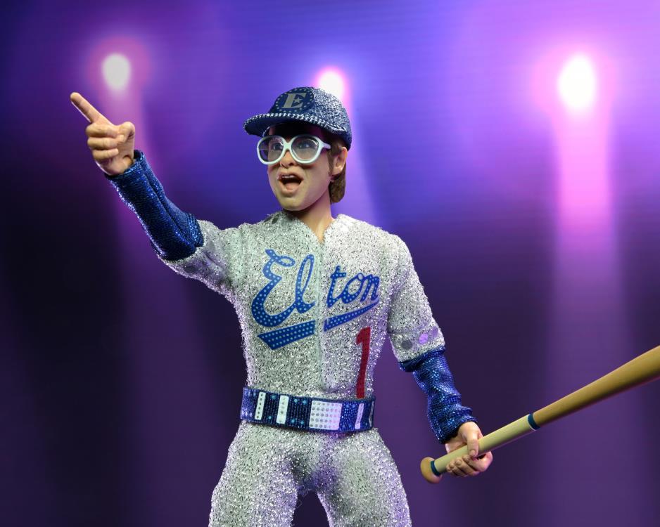 Elton John 8-Inch Deluxe Clothed Action Figure with Piano Inspired by His Live Performance in 1975