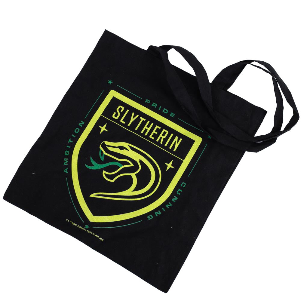 High - Quality Harry Potter Inspired Slytherin Cotton Canvas Tote Shopping Bag