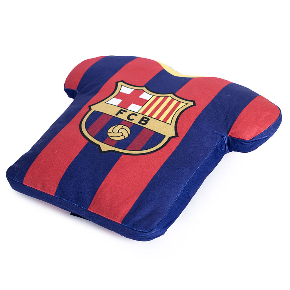 Vibrant FC Barcelona Branded Shirt-Style Polyester Cushion