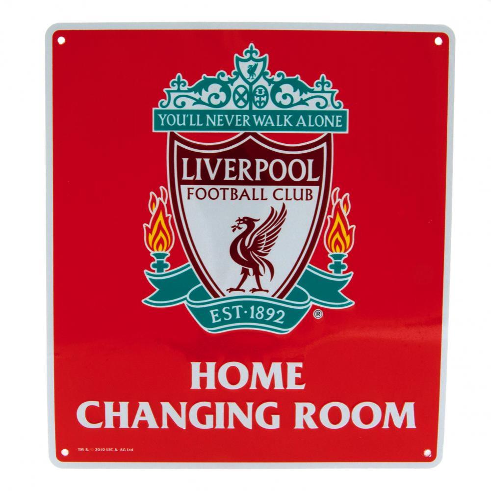 Liverpool FC Glossy Finish Home Changing Room Metal Wall Sign