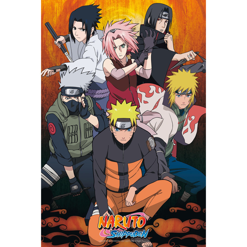 High - Resolution Naruto: Shippuden Character Group Rolled Maxi Poster