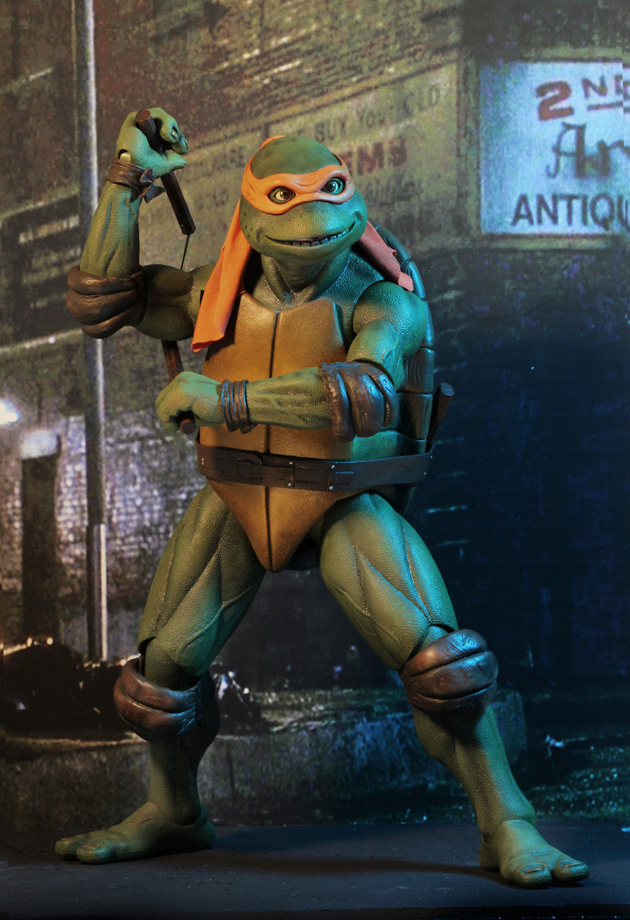 NECA 1/4 Scale Action Figure: Michelangelo from 1990 Teenage Mutant Ninja Turtles Movie