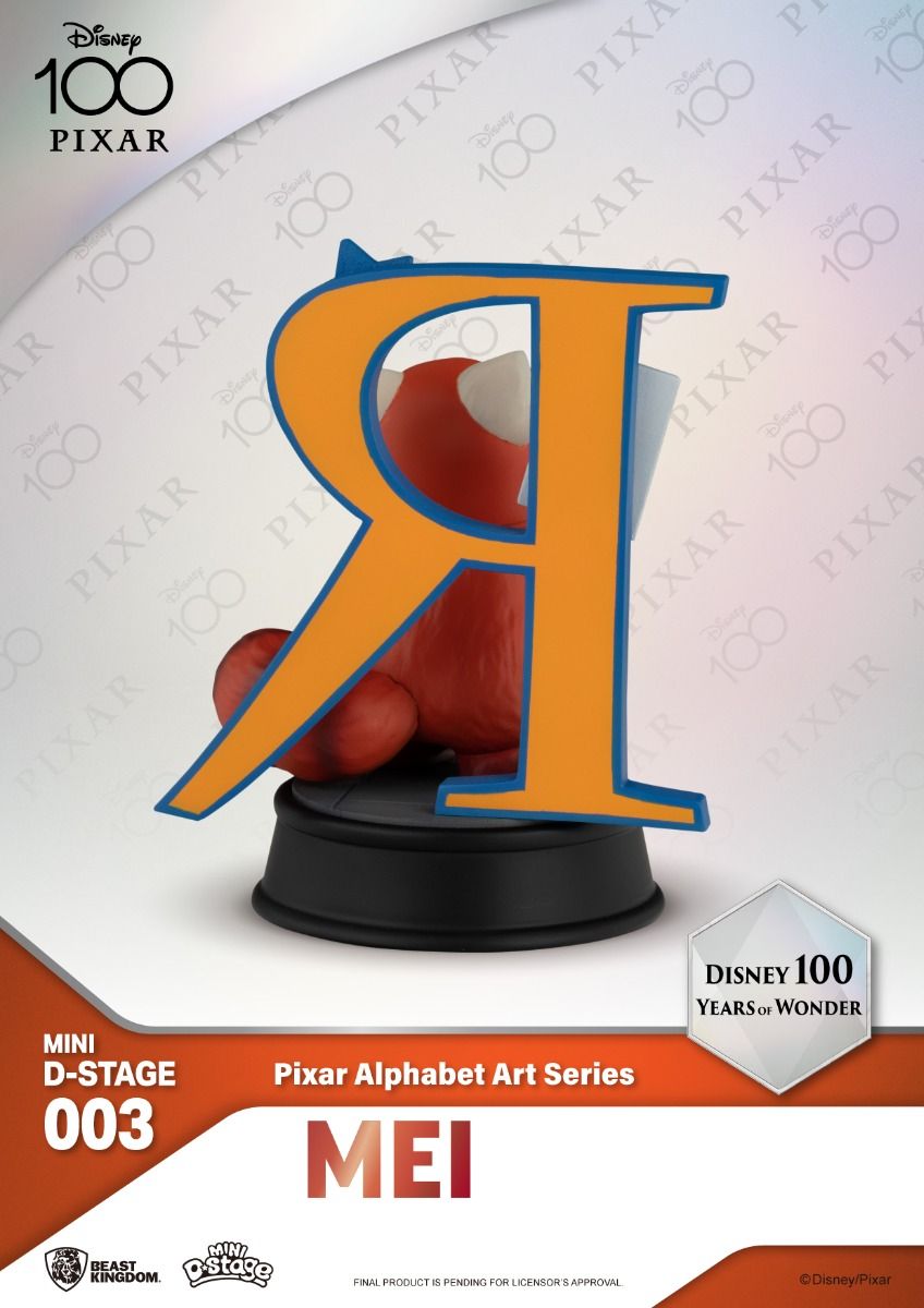Mini Pixar Alphabet Art Statue Set for Disney's 100th Anniversary of Wonder