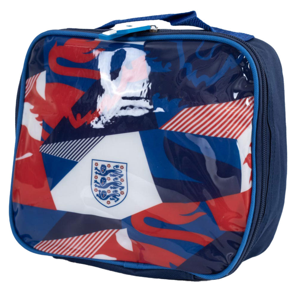 Blue Polyester England FA Double - Zipped Lunch Bag with Crest Patch