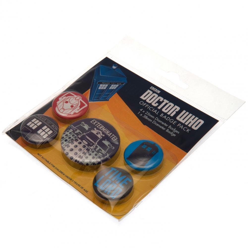 Assorted Size Doctor Who Button Badge Set with Eye - catching Designs