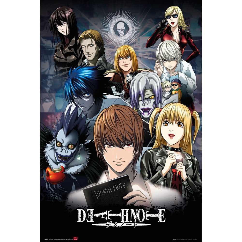 High - Quality Death Note Character Collage Maxi Rolled Poster