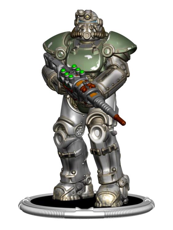 Classic Fallout T-51 and Vault Boy Miniature Figure Collection Set