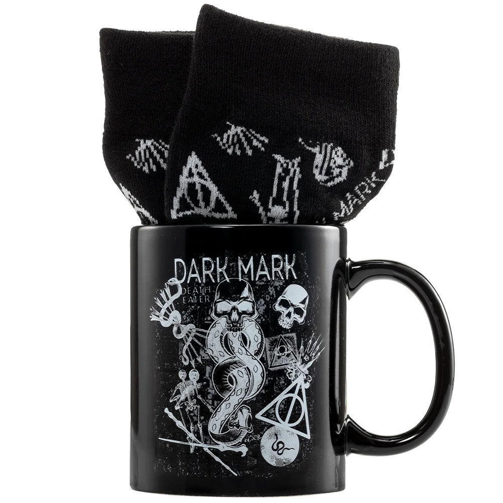 Harry Potter Dark Arts-Inspired Black Mug and Sock Gift Set