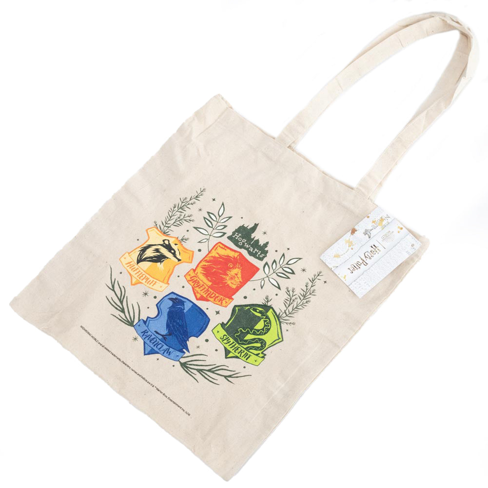 Vibrant Harry Potter Herbology-themed Cream Cotton Canvas Tote Bag