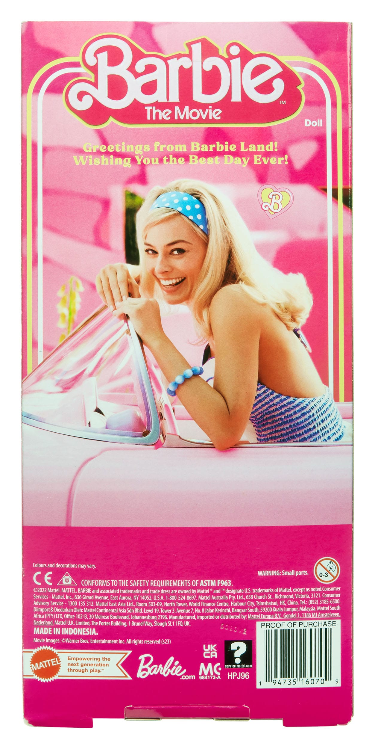 Margot Robbie as Barbie in a Charming Pink Gingham Dress from Barbie The Movie