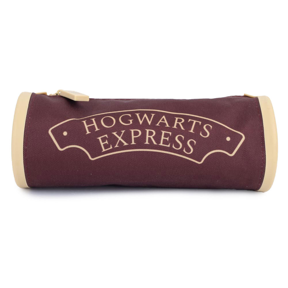 Harry Potter-themed 9 and 3/4 Platform Barrel-shaped Zipped Pencil Case for Stationery Storage