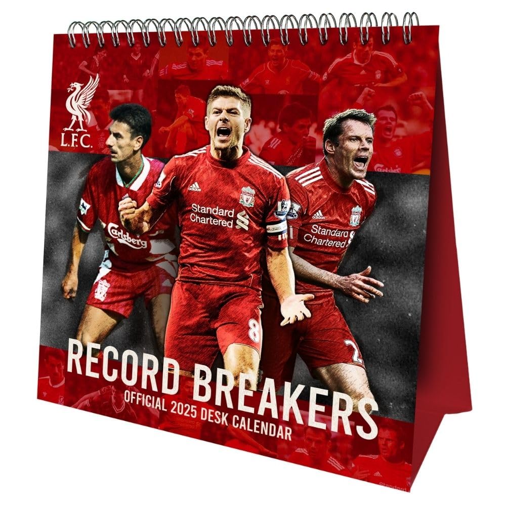 2025 Liverpool FC Record Breakers Special Edition Desktop Calendar