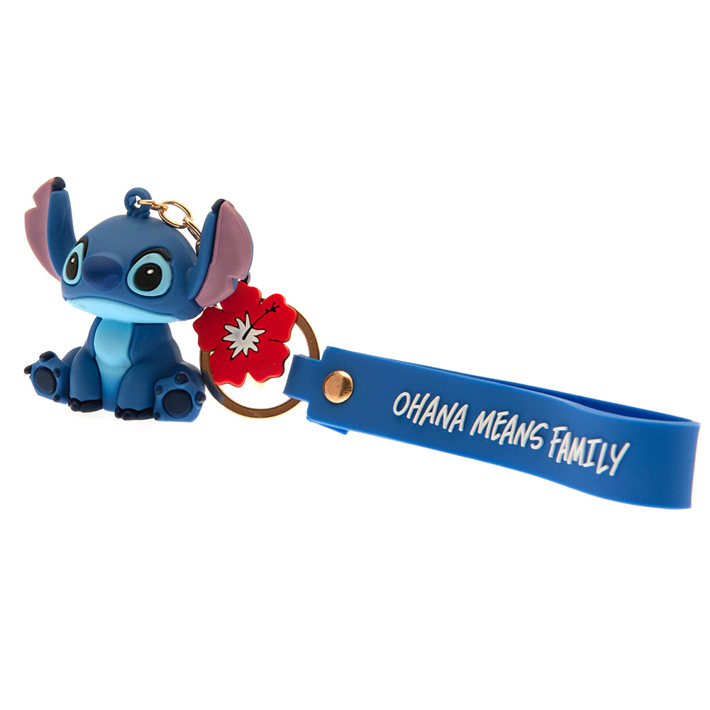 3D Vinyl Keyring Featuring Lilo & Stitch with Ohana Message