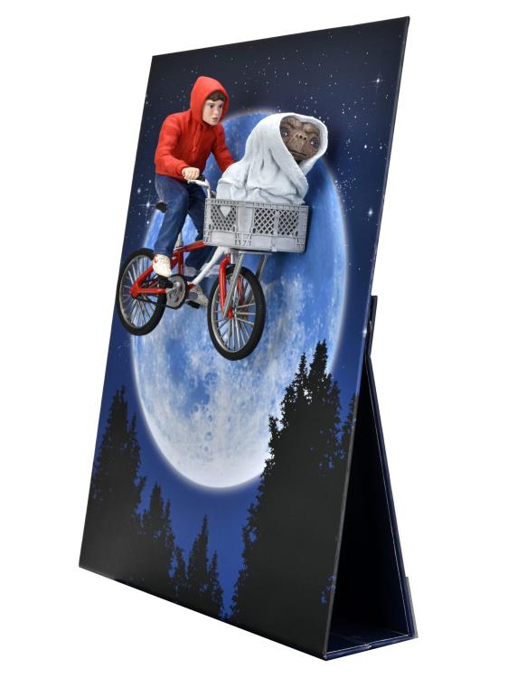 NECA 40th Anniversary 7 - Inch Scale E.T. & Elliot on Bicycle Action Figure