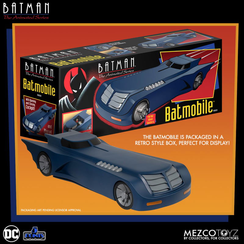 Deluxe 5-Point Batman The Animated Series Vehicle - Batmobile Toy for Collectors