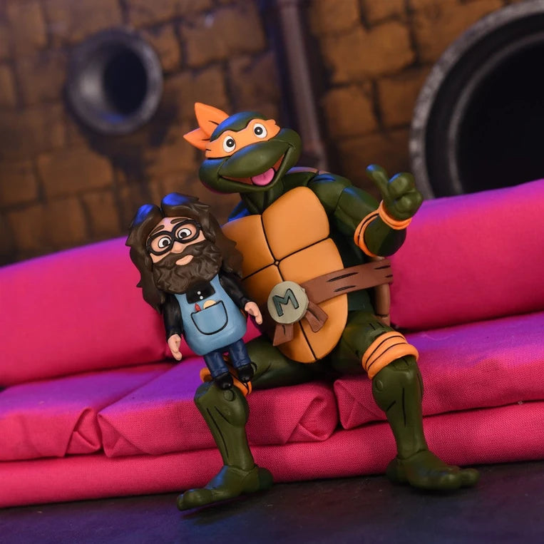 NECA Ultimate 7-Inch Action Figure of Teenage Mutant Ninja Turtles Cartoon Character Michaelangelo in VHS Style Packaging