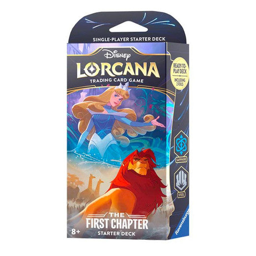 Disney Lorcana Trading Card Game Starter Deck - The First Chapter Featuring Simba and Aurora for Trading Card Enthusiasts