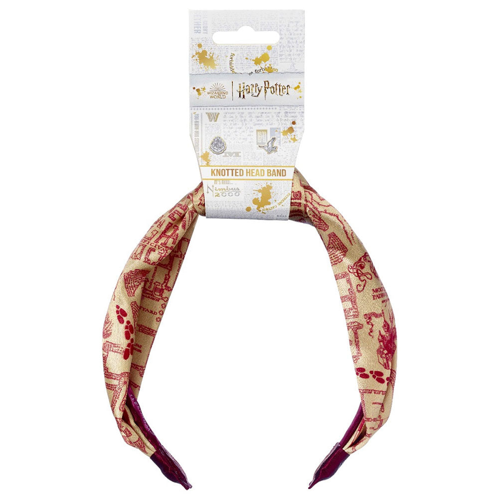 Colorful Satin Knotted Harry Potter Inspired Marauders Map Headband for All