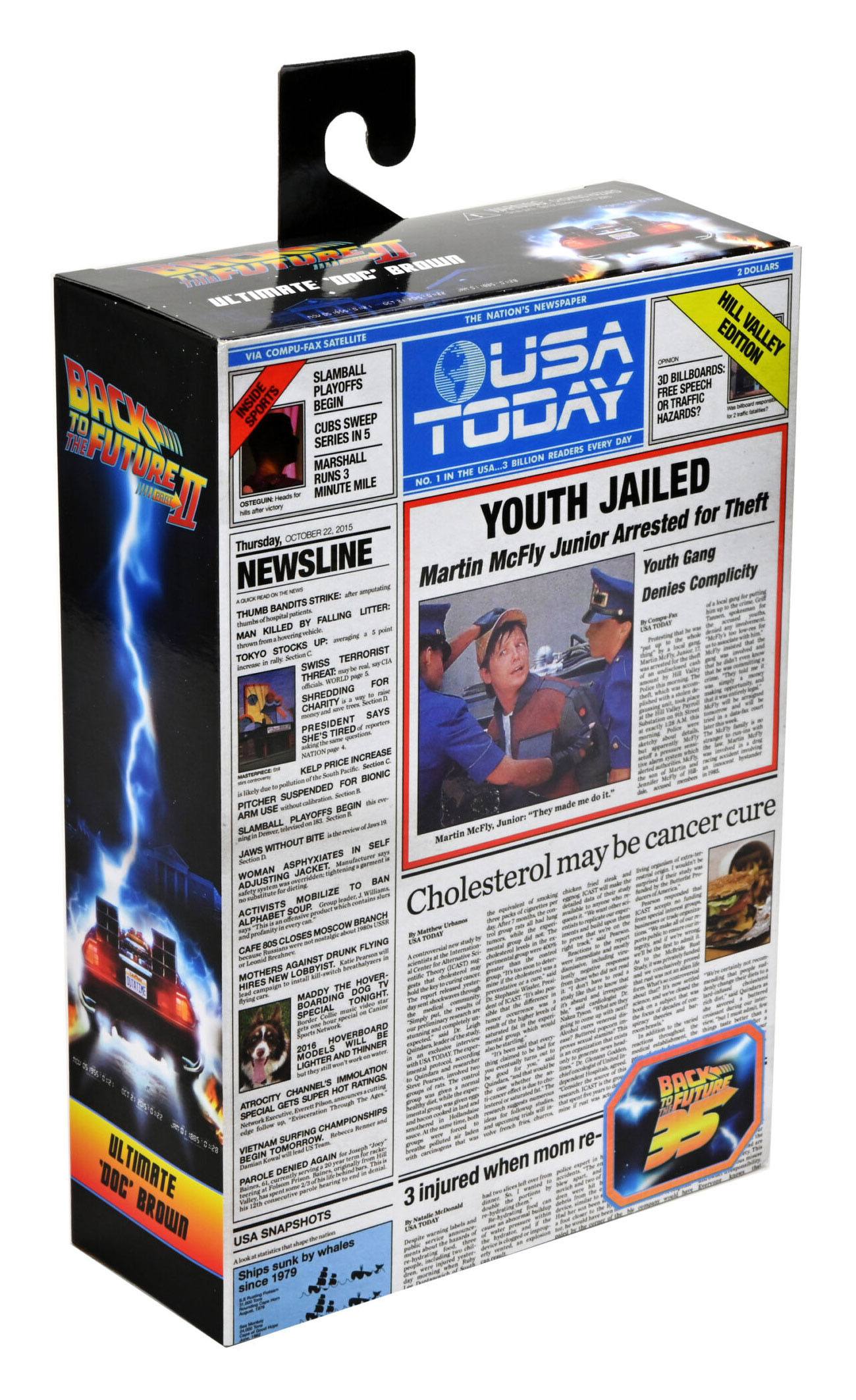NECA Ultimate 2015 Doc Brown Action Figure from Back to the Future Part 2
