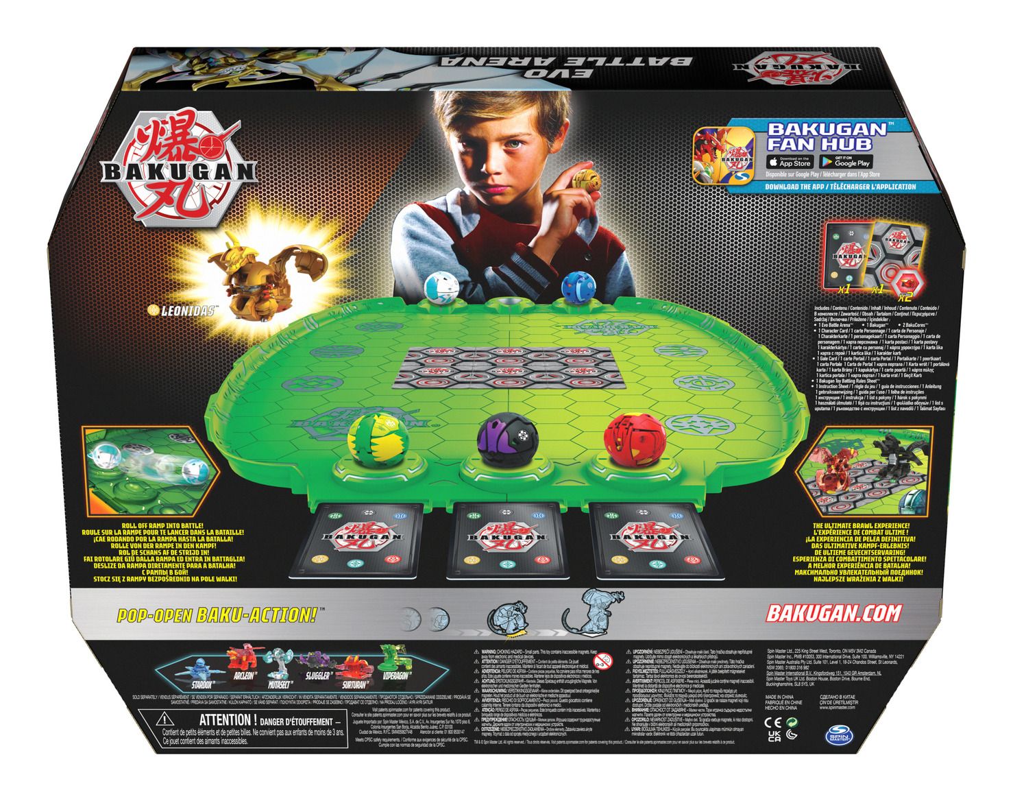Bakugan Evolution Battle Arena Set - Including Exclusive Leonidas Bakugan Figure and Two Collectible Cards