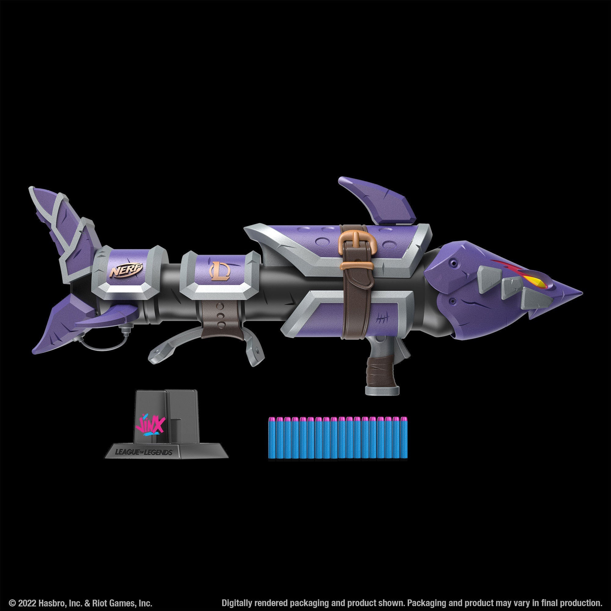 Limited Edition Nerf LMTD League of Legends Inspired Jinx Fishbones Dart Blaster