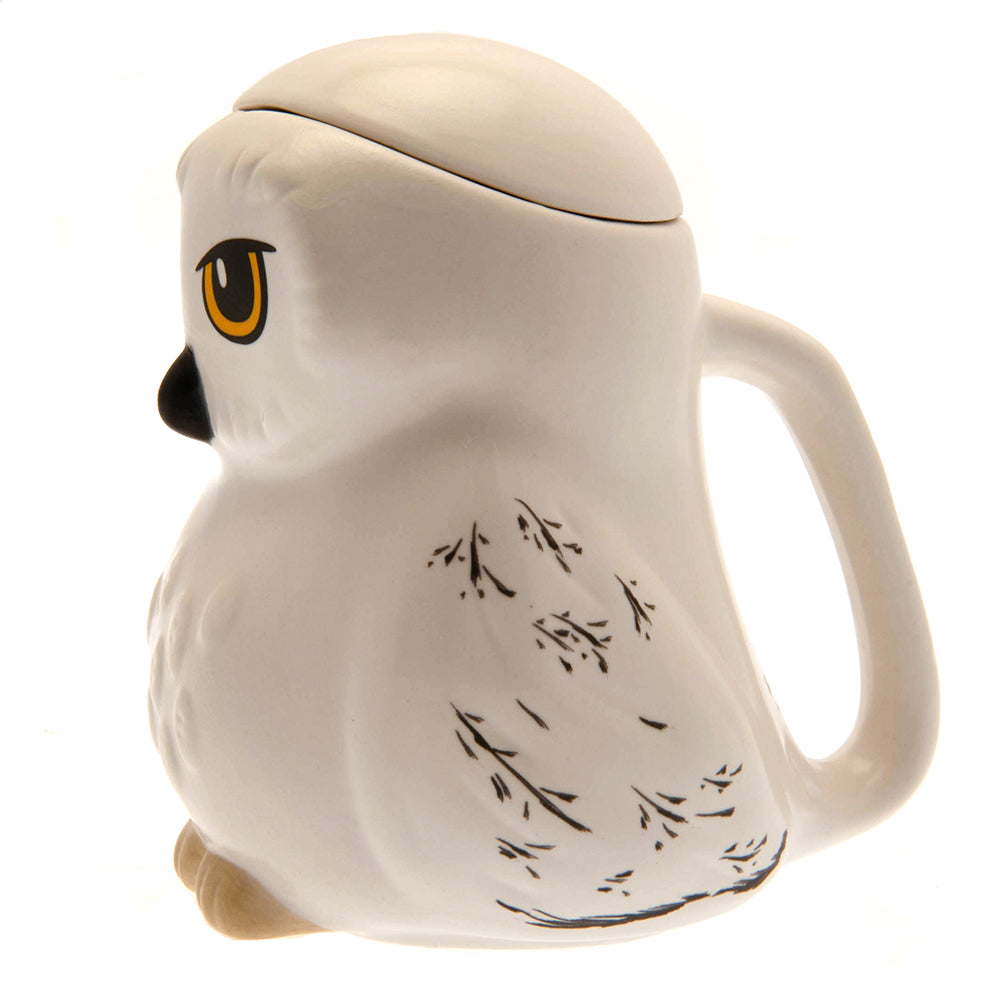 3D Harry Potter Themed Ceramic Mug Featuring Hedwig the Owl with Removable Lid