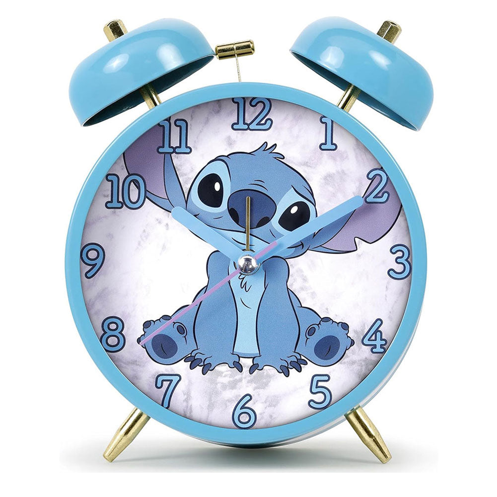 Lilo & Stitch Themed Metal Twin Bell Alarm Clock for Bedroom