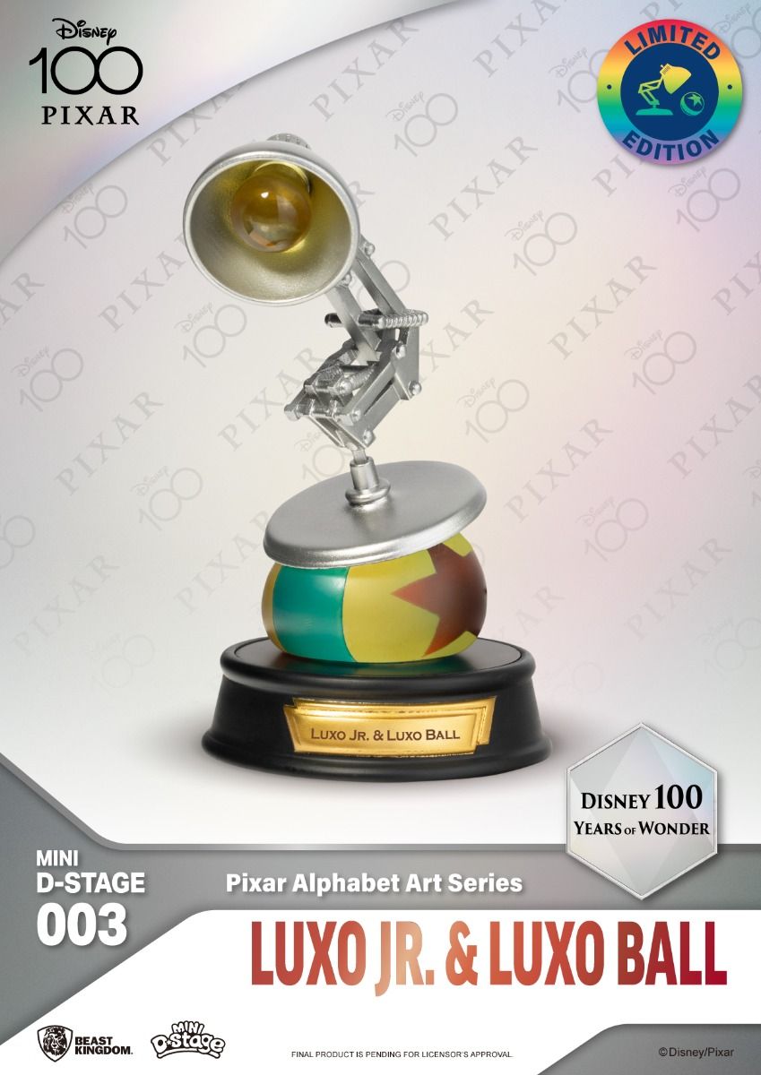 Mini Pixar Alphabet Art Statue Set for Disney's 100th Anniversary of Wonder