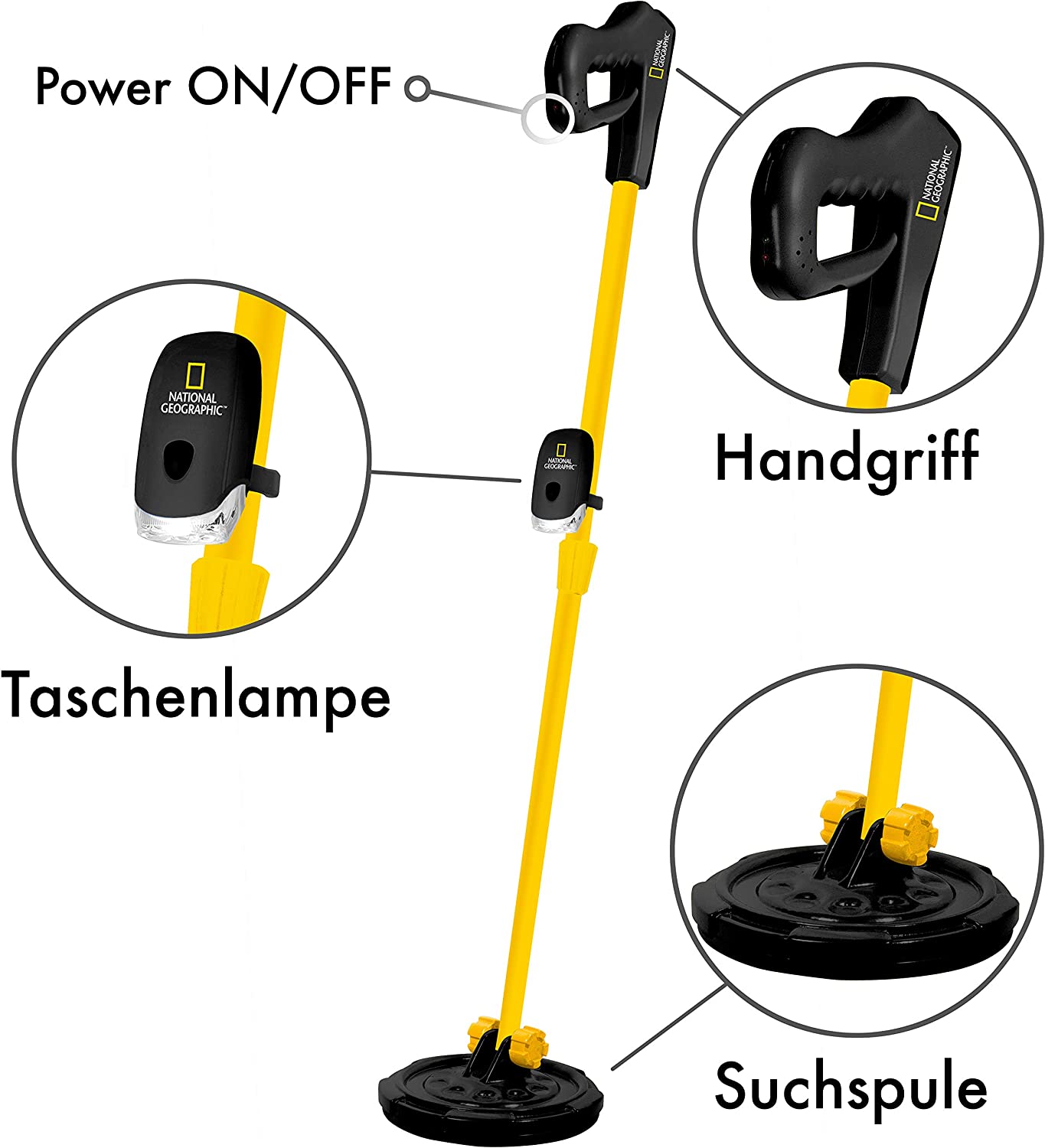 National Geographic Junior Adjustable Metal Detector for Kids