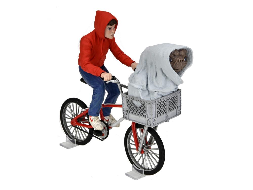 NECA 40th Anniversary 7 - Inch Scale E.T. & Elliot on Bicycle Action Figure