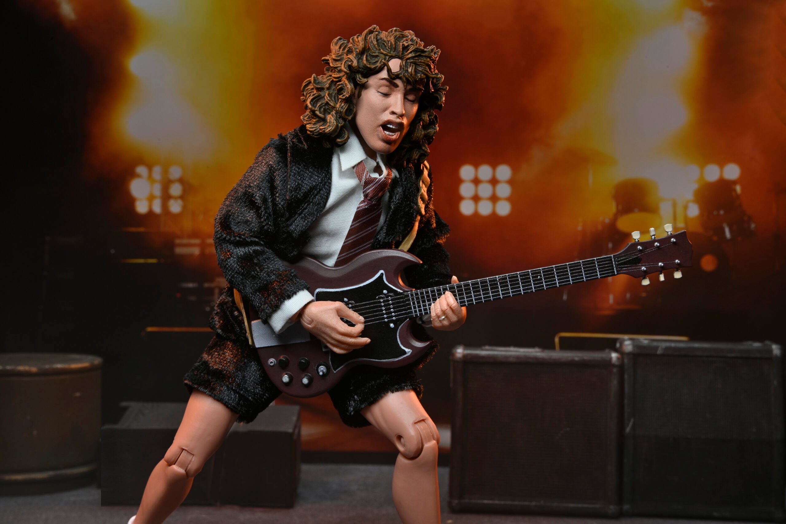 NECA Collectible 8 - Inch Clothed Angus Young Action Figure Inspired by AC/DC's Highway To Hell