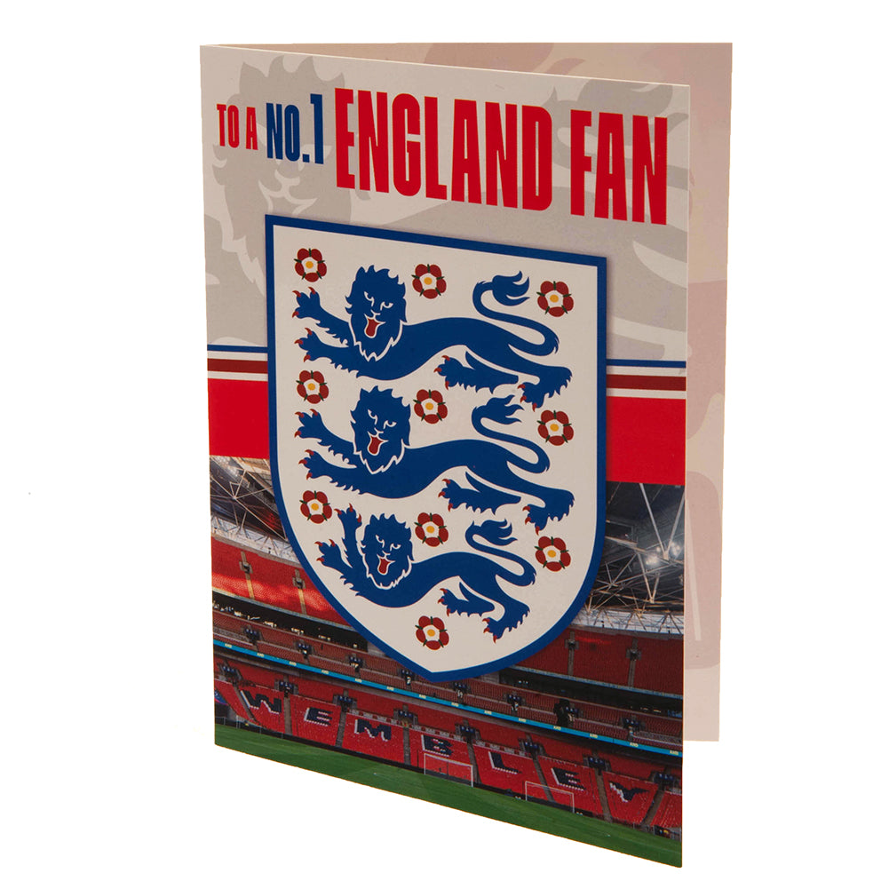 England Football Association Celebratory Birthday Card with Club Colours