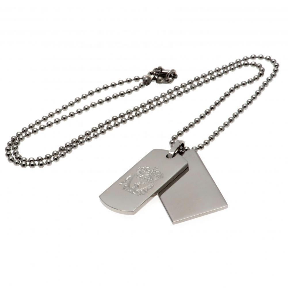 Liverpool Football Club Double Stainless Steel Dog Tags with Ball Chain