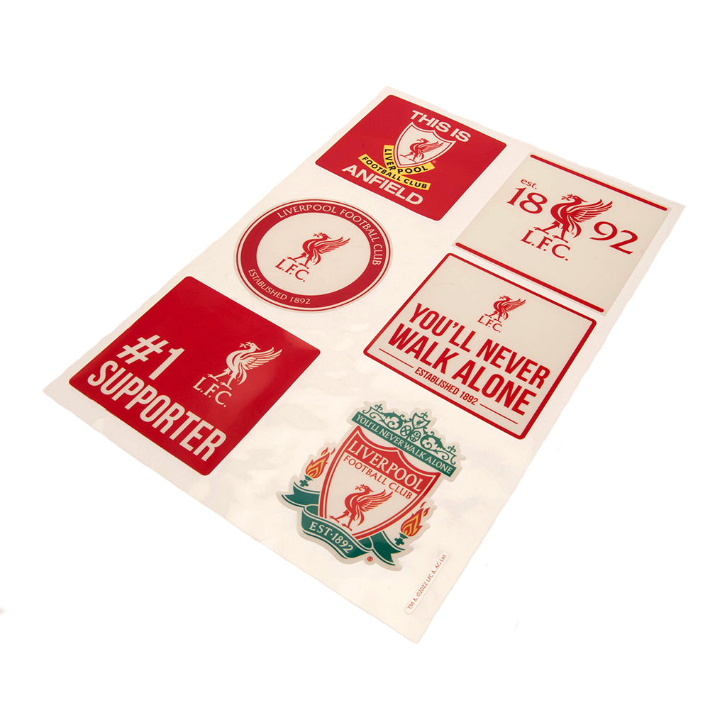 High - quality Assorted Liverpool FC Car Decal Set with Gloss Finish