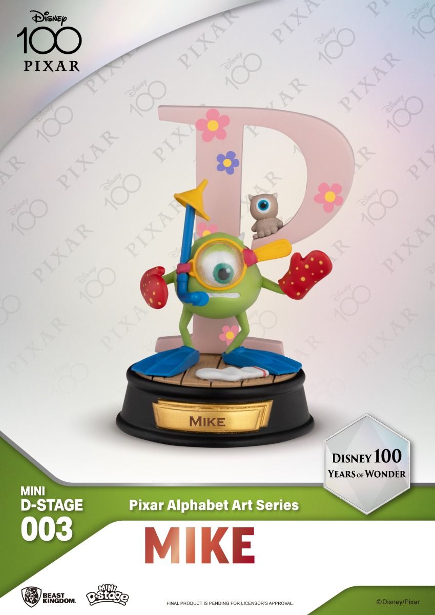 Mini Pixar Alphabet Art Statue Set for Disney's 100th Anniversary of Wonder