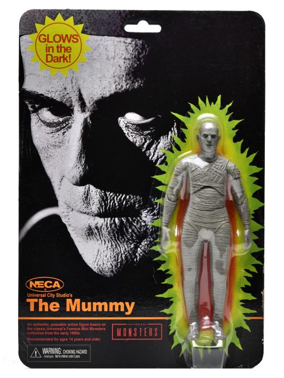 NECA Universal Monsters 7-Inch Retro Glow-in-the-Dark 3-Piece Action Figure Set