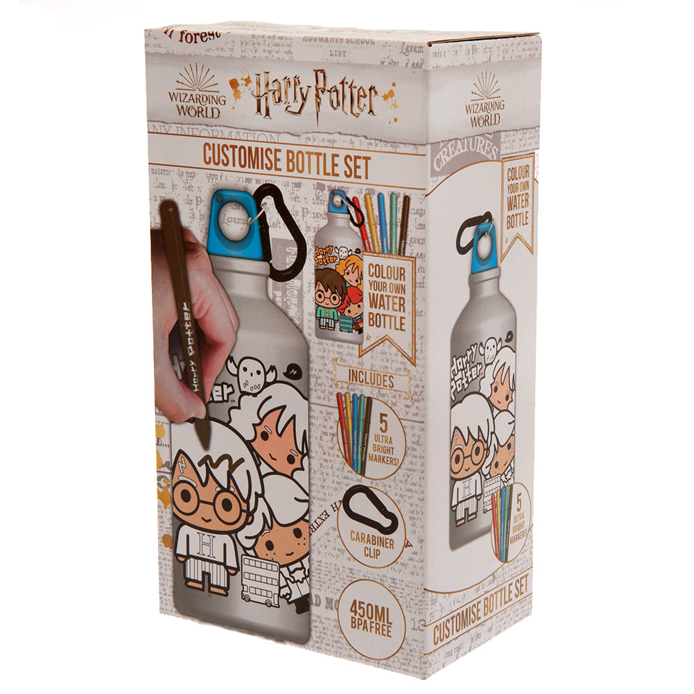 Customizable Harry Potter-Themed BPA-Free Drinks Bottle with Marker Pens