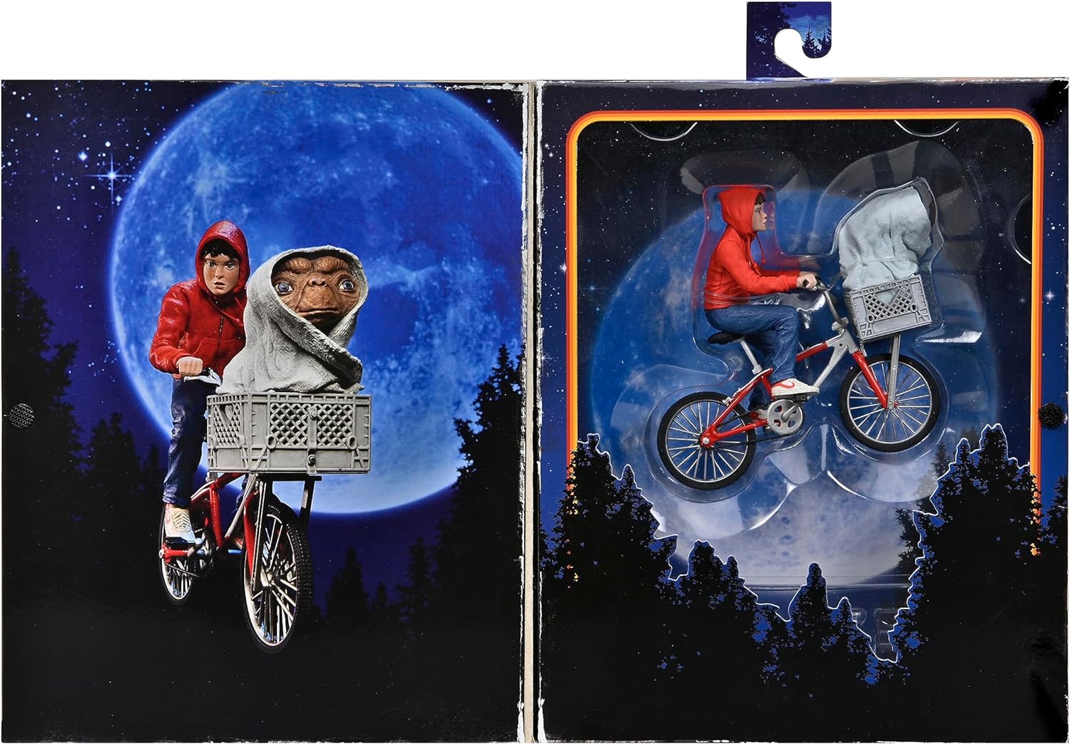 NECA 40th Anniversary 7 - Inch Scale E.T. & Elliot on Bicycle Action Figure