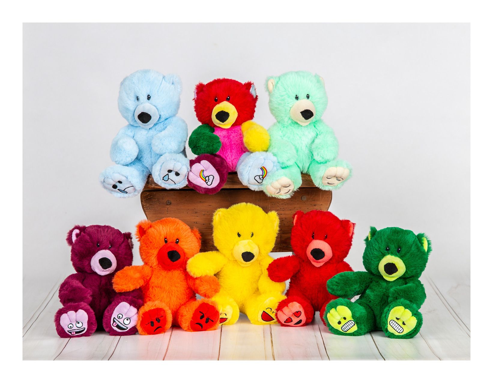 Mini Mood Bears Red Love Bear Fuzzy Plush Toy