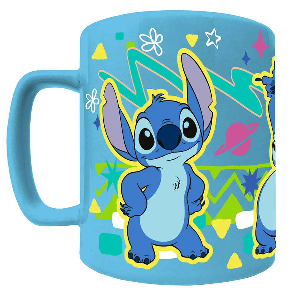 Lilo & Stitch Fuzzy Blue Mug with Removable Fluffy Cover and Stitch Images