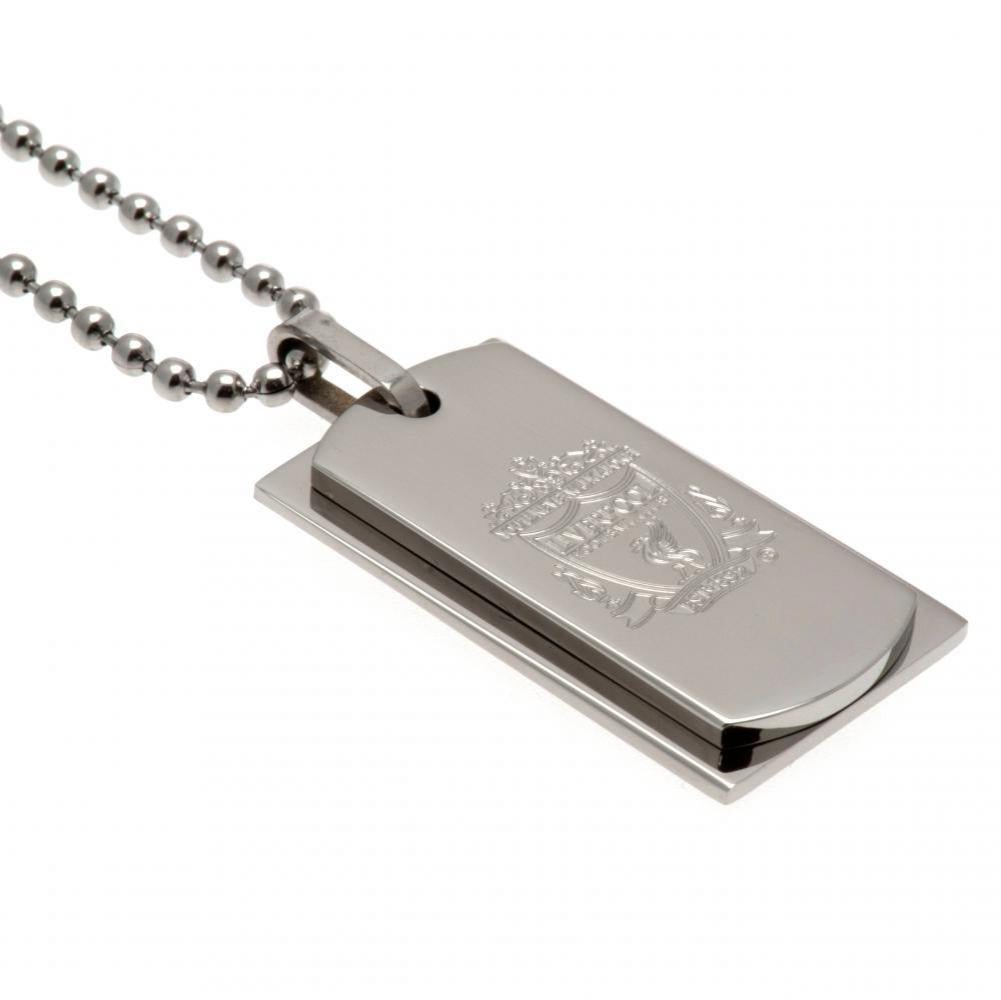 Liverpool Football Club Double Stainless Steel Dog Tags with Ball Chain