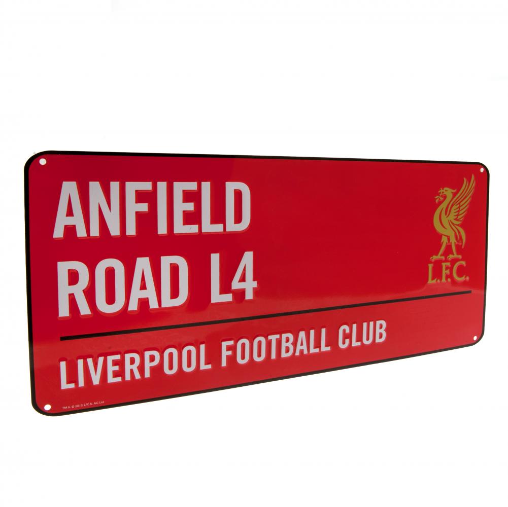 Stamped Metal Gloss Finish Liverpool FC Anfield Road Colour Wall Sign
