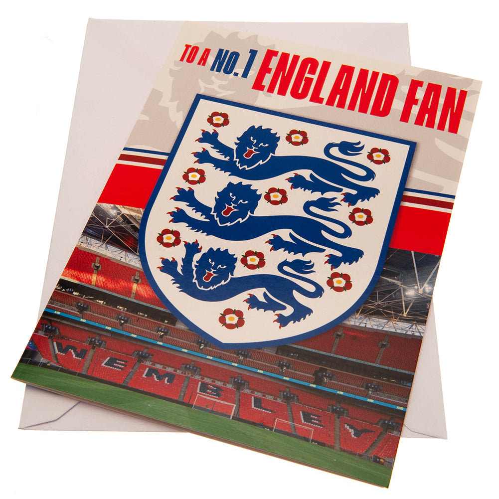 England Football Association Celebratory Birthday Card with Club Colours
