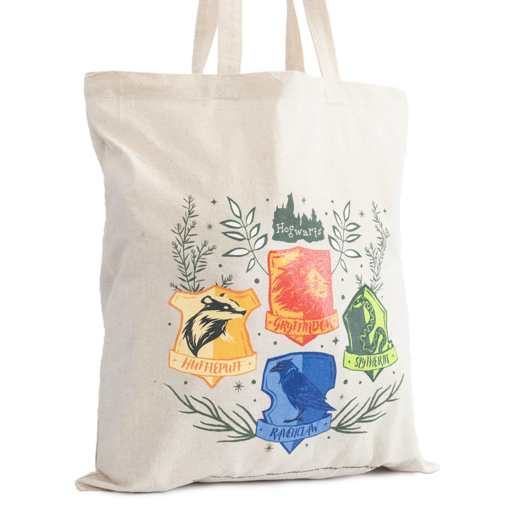 Vibrant Harry Potter Herbology-themed Cream Cotton Canvas Tote Bag