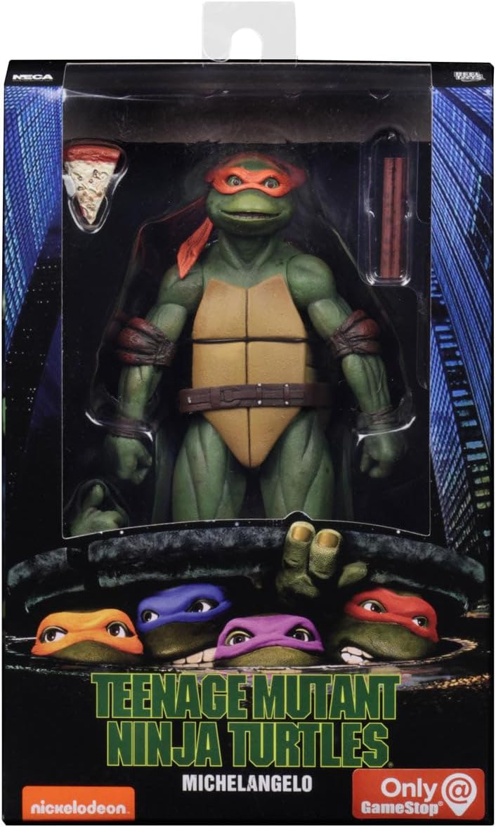 NECA 7-Inch Action Figure of Michelangelo from the 1990 Teenage Mutant Ninja Turtles Movie (Pending Release)
