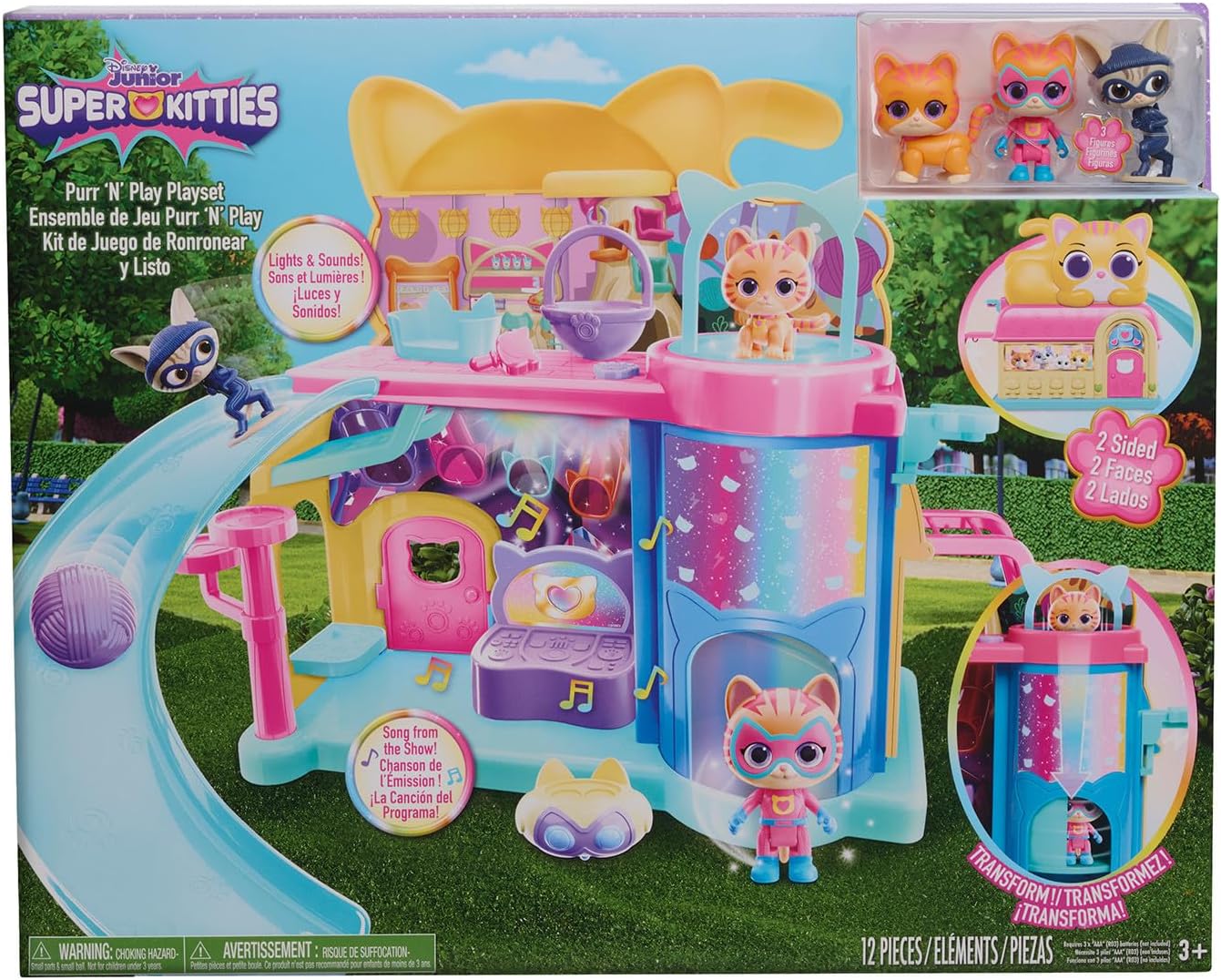 Disney Junior SuperKitties Purr 'N' Play Interactive Playset for Kids' Entertainment