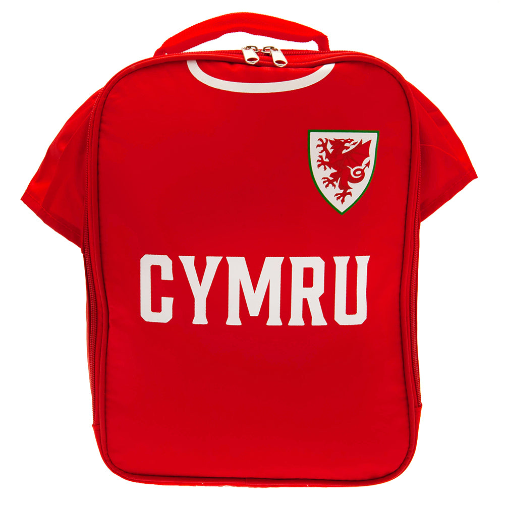 FA Wales Crest-Designed Lunch Bag with Double Zippers and Name Tag