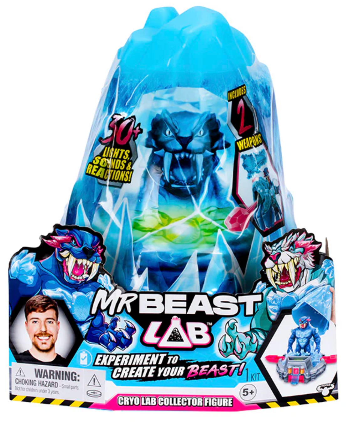 MrBeast Cryo Lab Assortment Collector Figures - Cryo Panther & Cryo Tiger