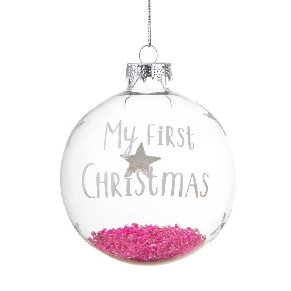 First Christmas Ornament Bauble for Baby Girls
